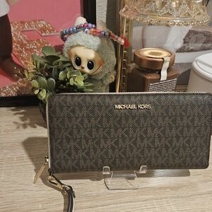 Michael Kors Dark Brown Monogram Wallet